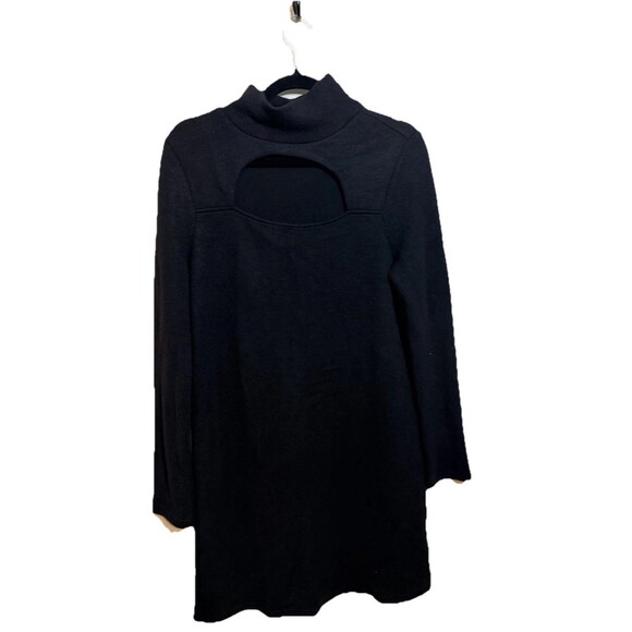 Walter Baker Dresses & Skirts - Walter Baker Sweater Dress L Black Stretch Knit Mock Neck Mini Dress